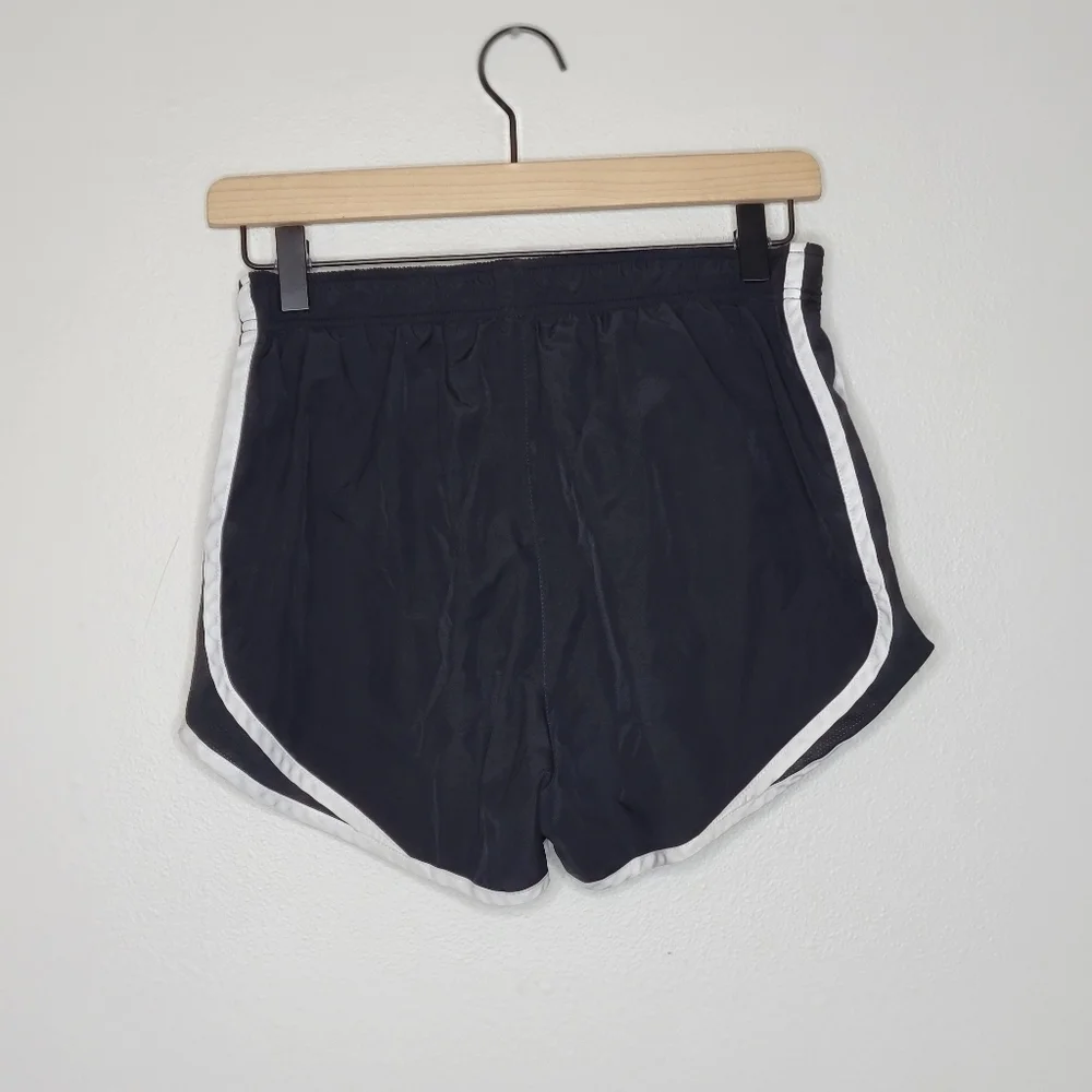 Nike Dri Fit Running Shorts‎ Women Size Small Black White Trim Athletic